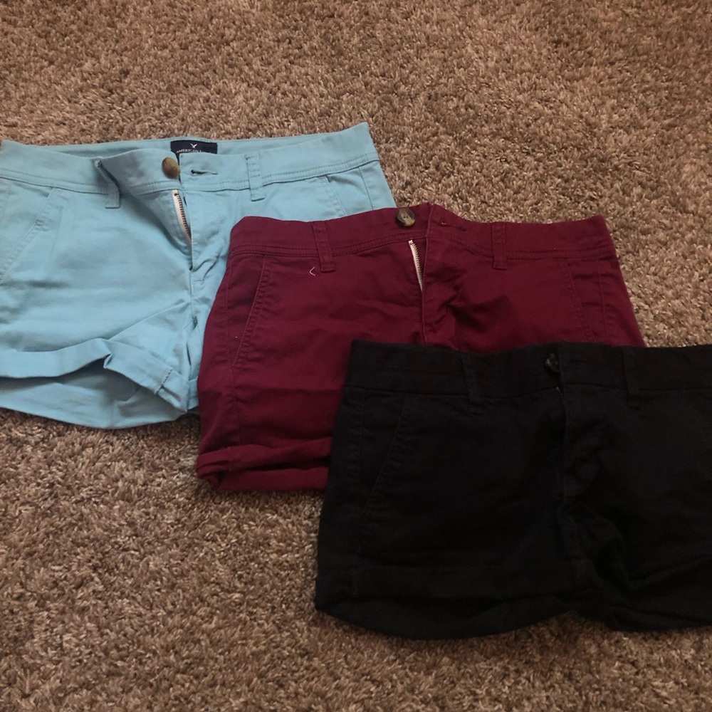 American Eagle twill shorts 3 pack